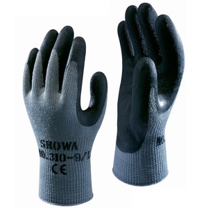 Showa 310 Latex Coated Grip Glove Black
