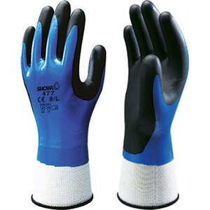 Globus Showa 477 Fully Coated Nitrile Foam Palm Insulated Liner Glove