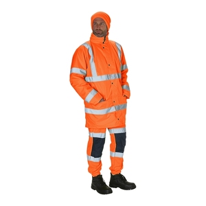 KeepSAFE High Visibility Standard Parka Jacket Orange RIS-3279-TOM