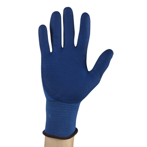 Ansell 11-818 Hyflex Ultra Lightweight Nitrile Coated Glove Blue