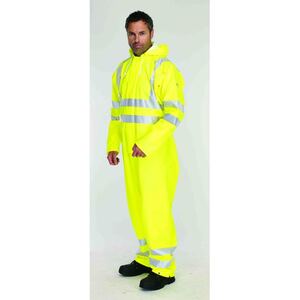 SIOEN 7650 Flexothane PU Hi-Vis Waterproof Lined Jacket Yellow or Orange -  MJ Scannell Safety